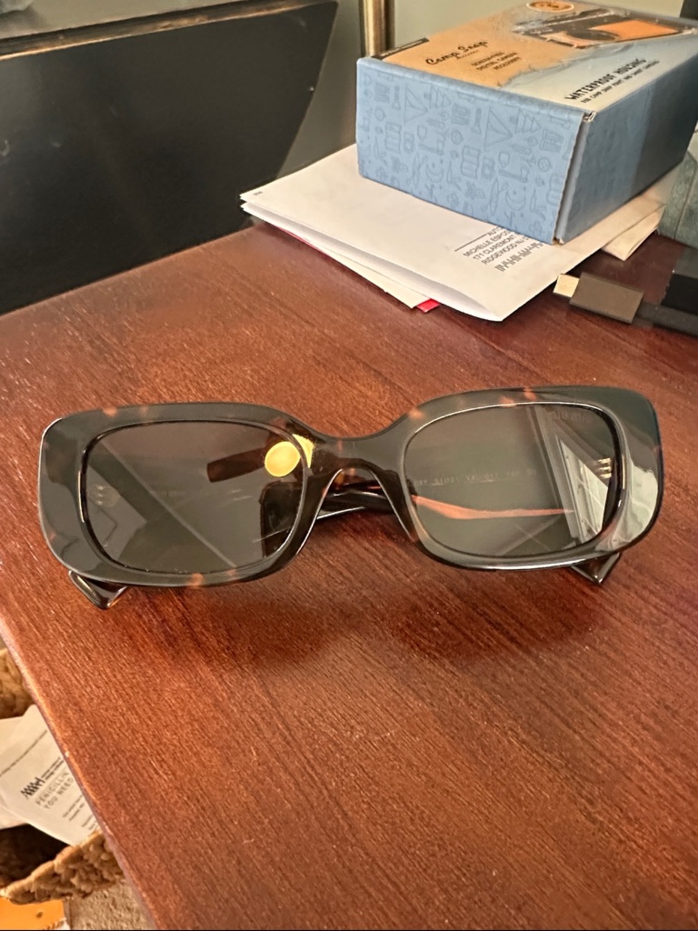 Miu Miu Tortoiseshell Rectangle Sunglasses - Women